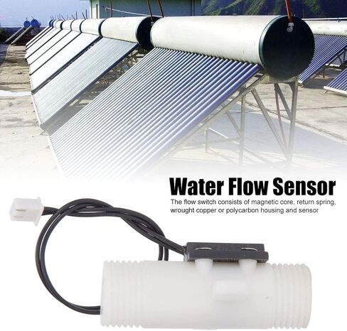 2 PCS Water Flow Sensor Switch, Magnetic Hall Effect Flow Meter FS G1/2 Double External Thread Water Flow Control Equipment,0.75L/min Flow Meter Counter in Kuwait