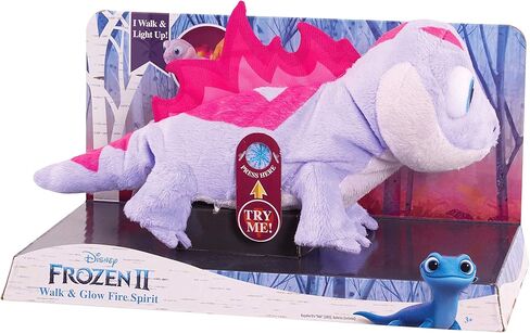 ديزني فروزن 2 ووك آند جلو بروني السلمندر، حيوانات محشوة بأضواء وأصوات، ألعاب أطفال مرخصة رسميًا للأعمار من 3 سنوات فما فوق من جاست بلاي in Kuwait