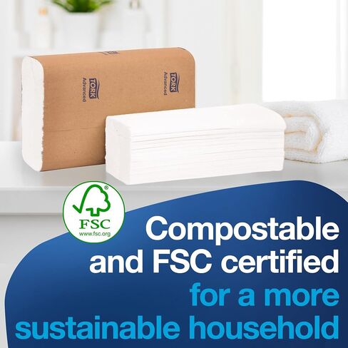 Tork Multifold Hand Towel White H2, Advanced, 12 x 250 towels, 424874 in Saudi Arabia