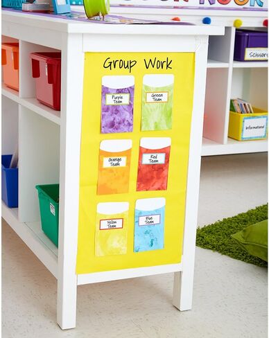 Carson Dellosa 36-Piece Colorful Library Pockets Bulletin Board Cutouts, Library Pocket Classroom Cutouts for Bulletin Board, Classroom Labels, Library Décor, Reading & Language Arts Classroom Décor in Saudi Arabia