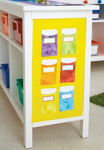 Carson Dellosa 36-Piece Colorful Library Pockets Bulletin Board Cutouts, Library Pocket Classroom Cutouts for Bulletin Board, Classroom Labels, Library Décor, Reading & Language Arts Classroom Décor in Saudi Arabia