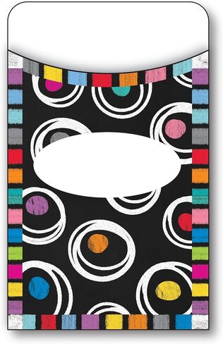 Carson Dellosa 36-Piece Colorful Library Pockets Bulletin Board Cutouts, Library Pocket Classroom Cutouts for Bulletin Board, Classroom Labels, Library Décor, Reading & Language Arts Classroom Décor in Saudi Arabia