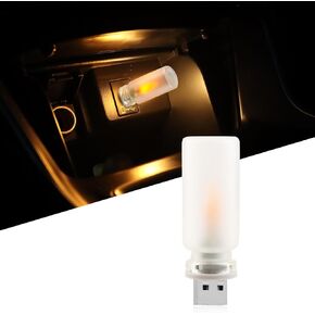 1 PC Light USB للسيارة ، LED Flame Light ، قم بتوصيل ضوء محيط USB بالسيارة الداخلية ، مصباح LED LED LED RETRO FROSTRED GLASS LIGH in Kuwait
