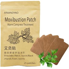 50 Patches Moxibustion Herbal Warming Patch – Mugwort Self-Heating Pads, Comfort for Back, Neck, Shoulder, Knee & Joints, Traditional Chinese Inspired (12 * 8cm) in Saudi Arabia