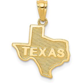 14k Solid Gold State of Texas Pendant in Saudi Arabia