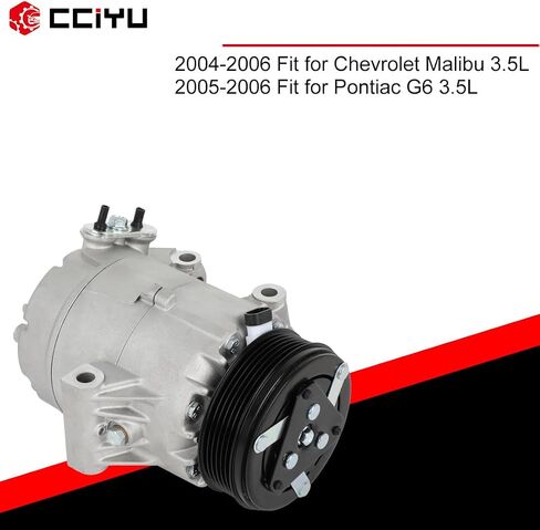 cciyu AC Compressor for 2004-2006 Fit for Chevrolet Malibu 3.5L 2005-2006 Fit for Pontiac G6 3.5L Replaces CO 21520C AC Compressor for Car in Saudi Arabia