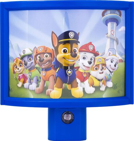 Nickelodeon Paw Patrol LED Night Light, Plug-in, Marshall, Rocky, Scout, Skye, Ryder, Chase, Kids Gifts, Dusk-to-Dawn Sensor, Great for Bedroom, Bathroom, Nursery, Playroom, Hallway, 39137 in Saudi Arabia