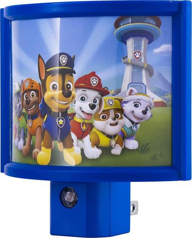 Nickelodeon Paw Patrol LED Night Light, Plug-in, Marshall, Rocky, Scout, Skye, Ryder, Chase, Kids Gifts, Dusk-to-Dawn Sensor, Great for Bedroom, Bathroom, Nursery, Playroom, Hallway, 39137 in Saudi Arabia