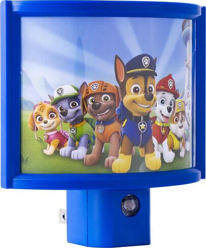 Nickelodeon Paw Patrol LED Night Light, Plug-in, Marshall, Rocky, Scout, Skye, Ryder, Chase, Kids Gifts, Dusk-to-Dawn Sensor, Great for Bedroom, Bathroom, Nursery, Playroom, Hallway, 39137 in Saudi Arabia