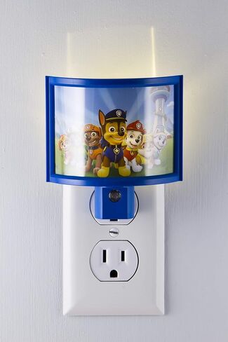 Nickelodeon Paw Patrol LED Night Light, Plug-in, Marshall, Rocky, Scout, Skye, Ryder, Chase, Kids Gifts, Dusk-to-Dawn Sensor, Great for Bedroom, Bathroom, Nursery, Playroom, Hallway, 39137 in Saudi Arabia