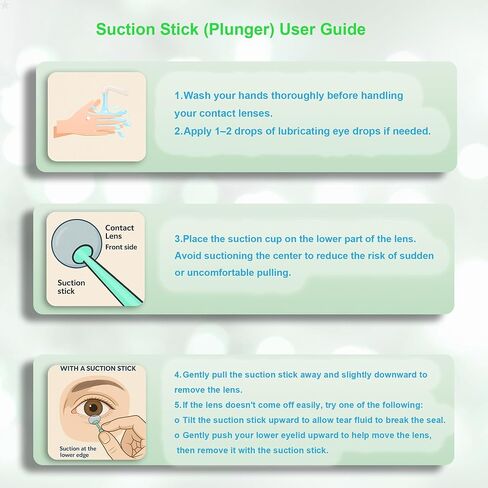 [3 Pack] Hard Contact Lens Remover Tool - Ideal for RGP Lenses Plunger with Suction Cup in Saudi Arabia