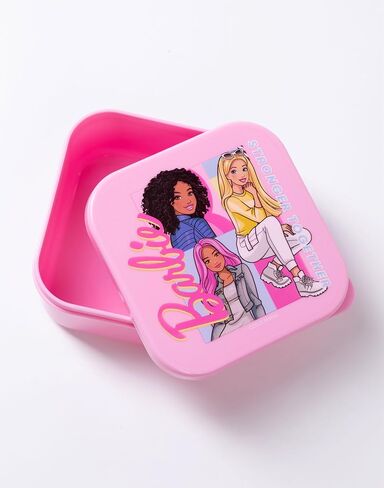 Barbie Girls Pink Lunch Bag with Bottle & Snack Pot | Stronger Together Zip-Up Carry Set | Adjustable Shoulder Strap in Saudi Arabia