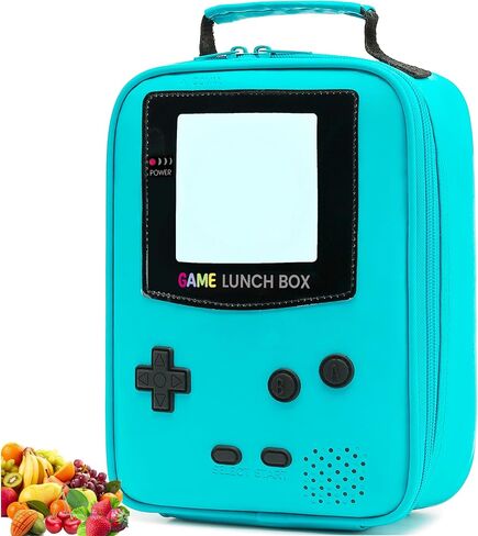 Boys Lunch Box,Kids Gamer Lunch Box for Boys,Insulated Leather Lunch Bag for Kids,School Thermal Meal Cooler Lunchbox for Boy Toddler Teen in Saudi Arabia
