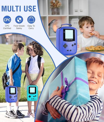 صندوق غداء الأولاد ، صندوق غداء للأطفال للأولاد ، حقيبة غداء جلدية معزولة للأطفال ، وجبات غداء للوجبات الحرارية للمدرسة in Kuwait