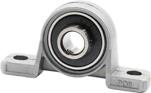 Zinc Alloy Pillow Block Mounted Ball Bearing Support, Industrial Grade Diameter Bore Design, Silver, Heavy-Duty Construction (KP005 25mm) in Saudi Arabia