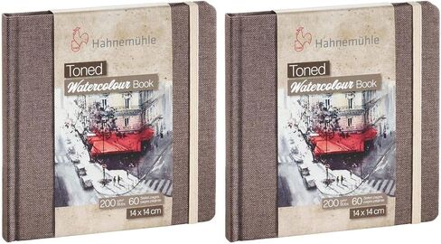 Toned Watercolour 200g/m² Beige, Square Watercolor Notebook, Size 14x14cm, 30 fls in Saudi Arabia