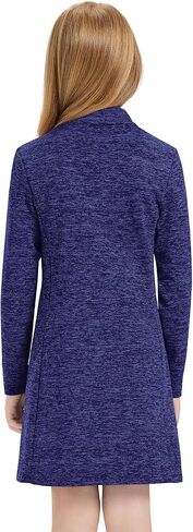 Soneven Girls' Winter Fleece Dress 1/4 Zip Thermal Tunic Sweatshirt Dress Outfits Pocket in Saudi Arabia