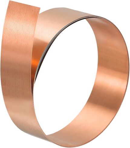 uxcell Copper Sheet Roll, 2000mm x 30mm x 0.2mm 99.9% Pure Copper Strip Metal Foil Plate for Electrical DIY Projects in Saudi Arabia