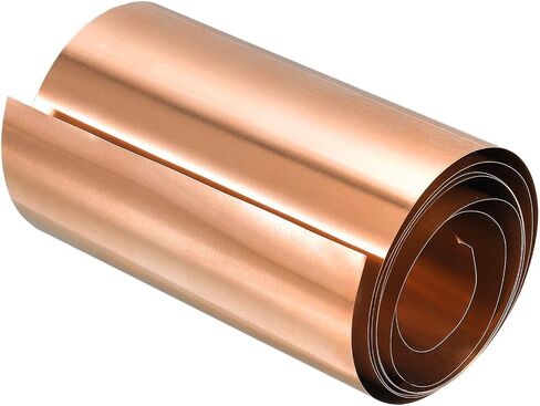 uxcell Copper Sheet Roll, 2000mm x 30mm x 0.2mm 99.9% Pure Copper Strip Metal Foil Plate for Electrical DIY Projects in Saudi Arabia
