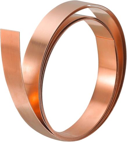 uxcell Copper Sheet Roll, 2000mm x 30mm x 0.2mm 99.9% Pure Copper Strip Metal Foil Plate for Electrical DIY Projects in Saudi Arabia