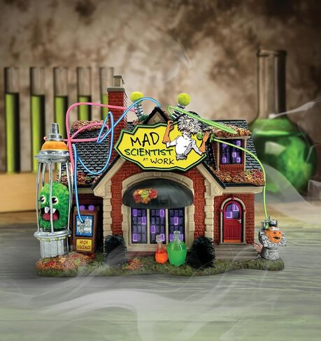 قسم 56 Snow Village Halloween The Mad Holicist's Place Building ، 7.76 بوصة ، متعدد الألوان in Saudi Arabia