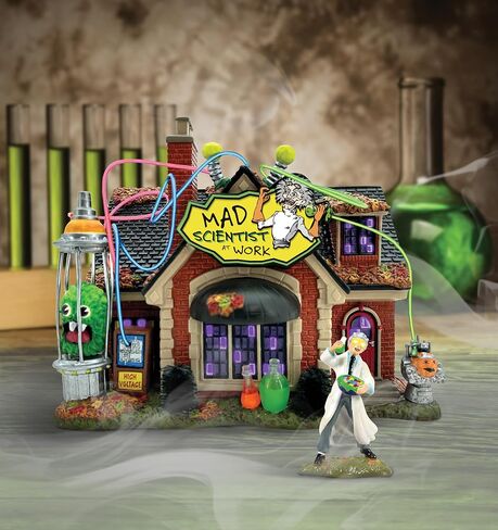 قسم 56 Snow Village Halloween The Mad Holicist's Place Building ، 7.76 بوصة ، متعدد الألوان in Saudi Arabia