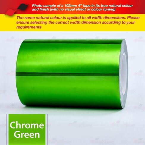Chrome Green ، 1/8 "& 1/5" | 3 مم و 5 ملم ، شريط ملصق ملصق لقران دبوس فينيل ، طول 32 قدمًا | 9.80m ، مناسبة للسيارات والشاحنات والدراجات النارية والدراجات والموديلات والضبط والتصميم ، وأكثر من ذلك بكثير in Kuwait