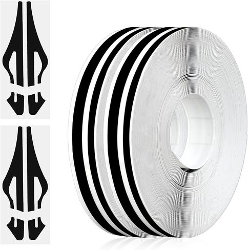 2 Rolls Car Pinstripe Tape, Vinyl Automotive Pinstriping Decals, DIY Racing Stripes Stickers for Car Motorcycle Boat, 32Ft Black in Saudi Arabia