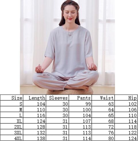 Meditation Clothes Suit,Tai Chi Uniform Chinese Traditional Kung Fu Clothing Suit for Zen Meditation Martial in Saudi Arabia