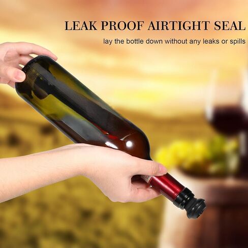 18 Pieces Wine Saver Pump with Vacuum Wine Stopper Reusable Wine Preserver Practical Wine Keeper Bottle Sealer Keep Wine Fresh for Kitchen Office Home Adult Party Favor Supplies (Black) in Saudi Arabia