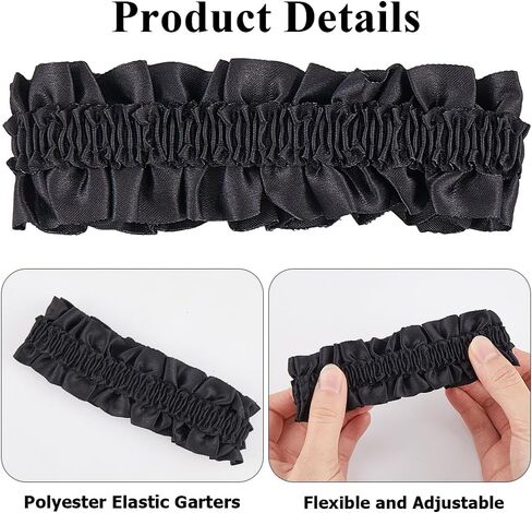 GORGECRAFT 6 Pairs Roaring 20s Armband Garter White Sleeve Shirt Holder Garters Belt Costume Anti Slip Armband Garter Me in Saudi Arabia