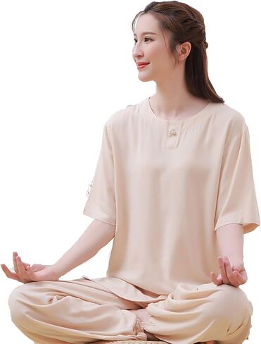 Meditation Clothes Suit,Tai Chi Uniform Chinese Traditional Kung Fu Clothing Suit for Zen Meditation Martial in Saudi Arabia