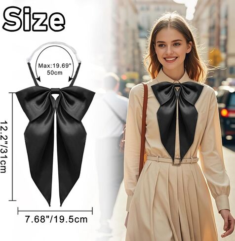 ربطة عنق كبيرة للنساء الرجال قابلة للتعديل ساتان للسيدات القوس ، pried bowtie الكبير للبنات cosplay cosplay يوميا in Kuwait