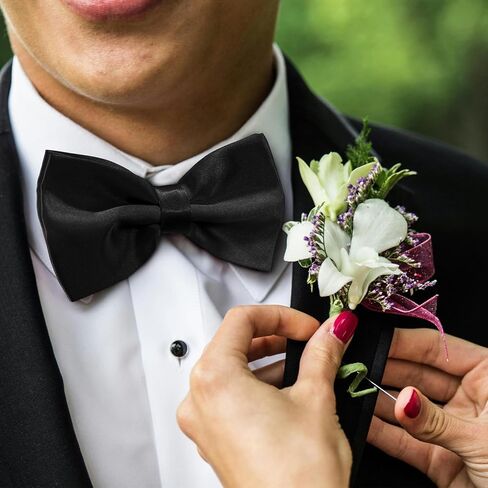 Adjustable Bowtie Solid Pre-tied Satin Bowties for Formal Wedding Party Costume for Men Women in Saudi Arabia