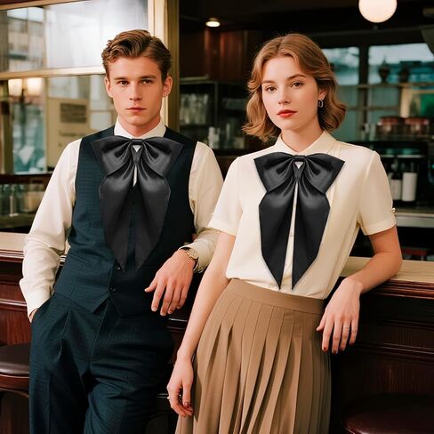 ربطة عنق كبيرة للنساء الرجال قابلة للتعديل ساتان للسيدات القوس ، pried bowtie الكبير للبنات cosplay cosplay يوميا in Kuwait