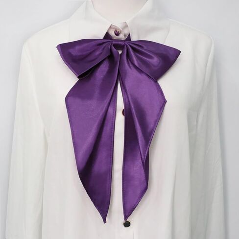 Large Bow Tie for Women Men Adjustable Satin Womens Bow Ties, Pretied Big Bowtie for Girls Uniforms Cosplay Daily in Kuwait