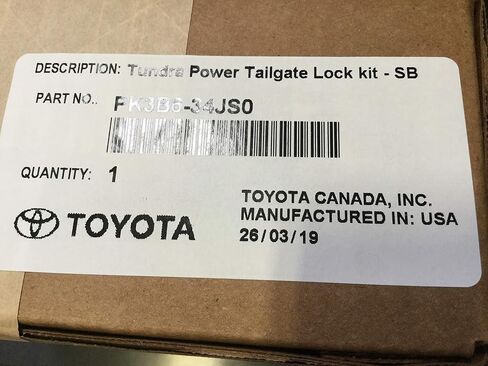Genuine Toyota 2019 & Up Tundra Power Tailgate Lock Kit Standard Wheelbase PK3B6-34JS0 in Kuwait