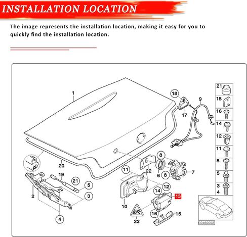 Rear Tailgate Trunk Latch Lock Actuator for BMW 1 3 5 6 M Z4 Series 323i 325i 328i 330Ci 330i 335d 335i 525i 528i 530i 535i 545i 550i 650i M3 M5 M6 Z4 2004-2013, Replaces 937-866 51247840617 in Saudi Arabia