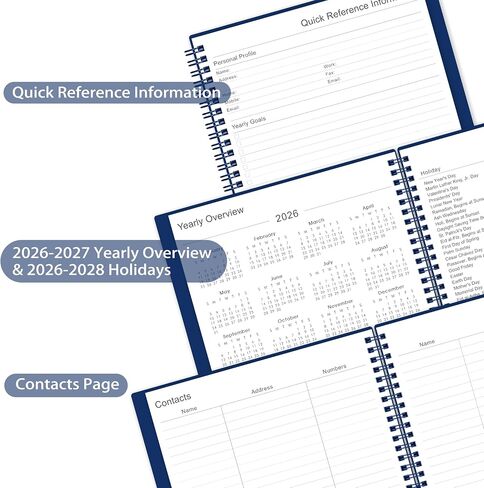 2024-2025 Planner - July 2024 - June 2025, Academic Planner 2024-2025, Weekly & Monthly Planner, 6.3" x 8.4", Monthly Tabs, Inner Pocket, Elastic Closure, Premium Paper, Twin-Wire Binding in Saudi Arabia