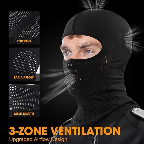 WTACTFUL Winter Thermal Balaclava Face Mask of Men - Ski Mask, Breathable Elastic Fit & Perfect for Outdoor Activities! in Kuwait