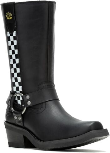 Harley-Davidson Women's Korsen Black 10" Waterproof Fashion Harness Boots D87296 in Saudi Arabia