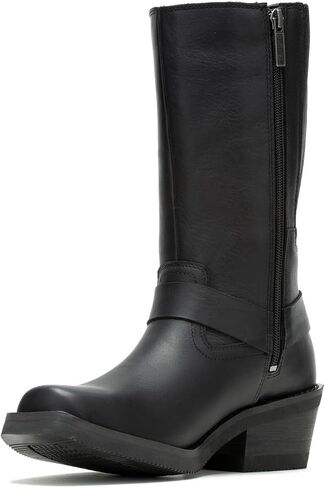 Harley-Davidson Women's Korsen Black 10" Waterproof Fashion Harness Boots D87296 in Saudi Arabia