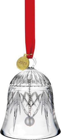Godinger Christmas Bell Ornament 2024 ، Sleigh Bell ، شجرة عيد الميلاد ، ديكور ، ديكور العطلات - مجموعة Dublin Crystal in Saudi Arabia