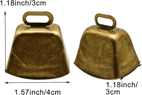 5Pcs 1.57inch Grazing Copper Bell 40mm Farm Animal Bronze Bell Cow Horse Sheep Dog Cat Goat Anti-Lost Bell for Pet Collar Accessories Christmas Decoration in Saudi Arabia