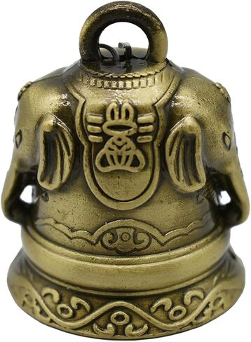 1Pcs Elephant Feng Shui Bell Vintage Bronze Bells Good Luck Hanging Wind Chime for Home Garden Doorknob Decor in Saudi Arabia