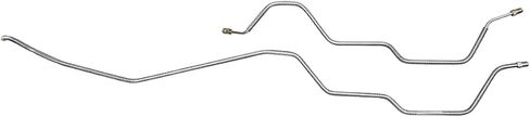 أنبوب مضمّن متوافق مع 1994-05 شيفروليه GMC S10 Sonoma 2WD (فقط) 3/16 "خطوط الفرامل الأسطوانة المحورية الخلفية 2PC ، غير القابل للصدأ in Saudi Arabia