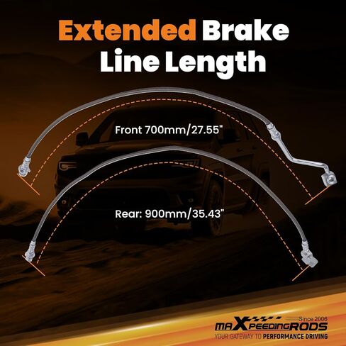 maXpeedingrods Extended Brake Lines for Ford F-250 F-350 Super Duty 4WD 1999-2004 with 4-8" Lift, Front and Rear Stainless Steel in Saudi Arabia