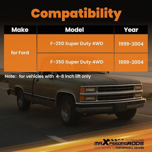 maXpeedingrods Extended Brake Lines for Ford F-250 F-350 Super Duty 4WD 1999-2004 with 4-8" Lift, Front and Rear Stainless Steel in Saudi Arabia