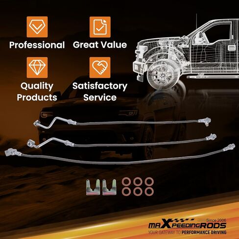maXpeedingrods Extended Brake Lines for Ford F-250 F-350 Super Duty 4WD 1999-2004 with 4-8" Lift, Front and Rear Stainless Steel in Saudi Arabia