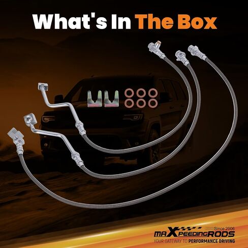 maXpeedingrods Extended Brake Lines for Ford F-250 F-350 Super Duty 4WD 1999-2004 with 4-8" Lift, Front and Rear Stainless Steel in Saudi Arabia
